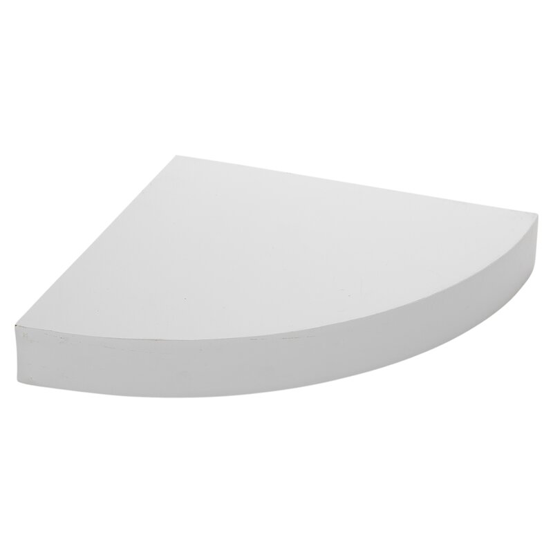 Spaceo Quarter Circle Satin Grey Lacquer Floating Shelf 235x235mm RRP 3.99 CLEARANCE XL 1